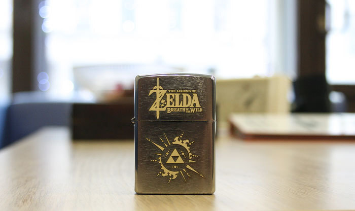 Стилизация латунной зажигалки под игру Zelda при помощи лазерной гравировки