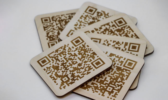 Лазерная гравировка qr-кода на деревянных заготовках