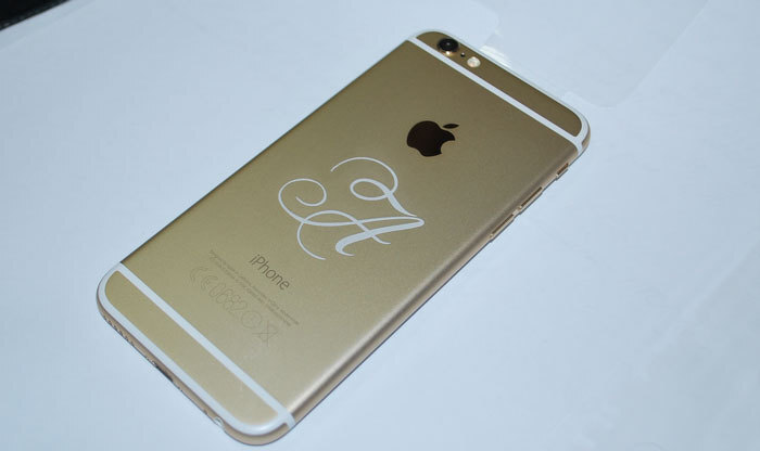 Лазерная гравировка на телефоне iPhone 6S